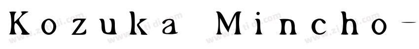 Kozuka Mincho字体转换